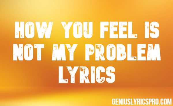 How You Feel Is Not My Problem Lyrics
