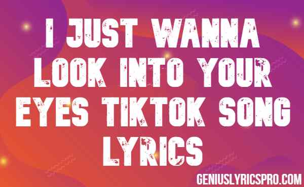 I Just Wanna Look Into Your Eyes TikTok Song Lyrics